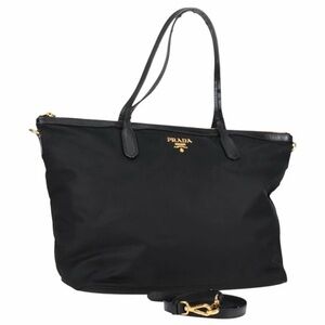 Authentic PRADA TESSUTO
SAFFIAN Nylon Leather Tote
Bag BR4257 Black 5184H